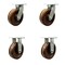 Service Caster 8'' Heavy Duty High Temp Phenolic Swivel Caster Set 2 Swivel Locks 2 Rigid, 4PK CRAN-SCC-KP92S830-PHRHT-BSL-2-R-2 - alternate 1
